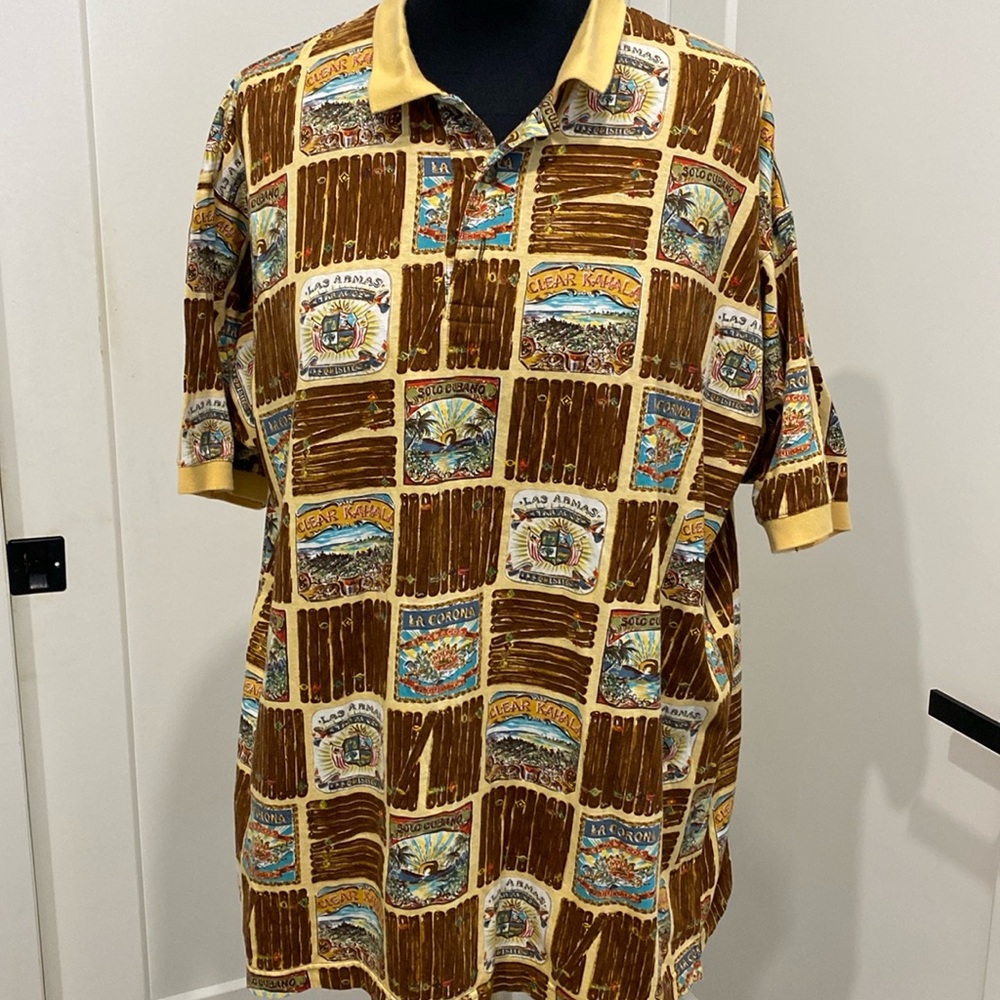 Vintage Kahala Hawaiian Islands Handcrafted Cigar Aloha Island Shirt - Size XL